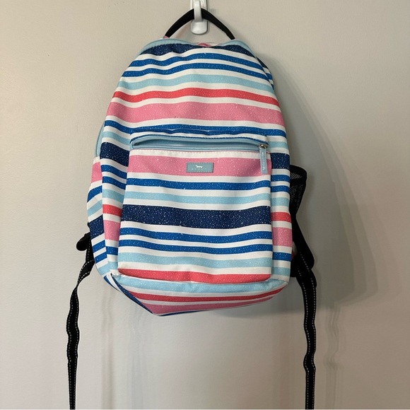 Scout Bag Multi-Pocket Colorful Striped Backpack GUC - Picture 2 of 11